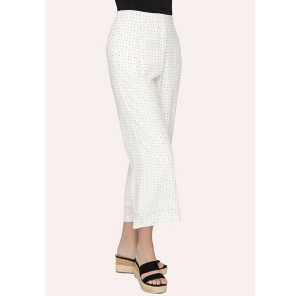 NWT Tart Collections Evan Polka Dot Cropped Pants Size Large Nude Black - Picture 2 of 12